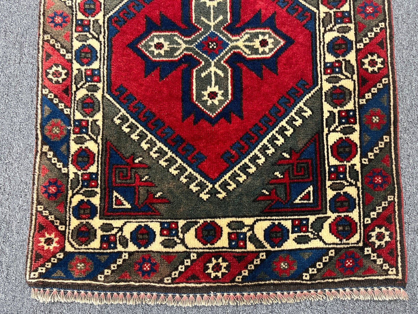 3' X 23' Runner Kurdi Tribal Handmade Wool Rug