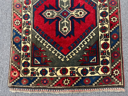 3' X 23' Runner Kurdi Tribal Handmade Wool Rug