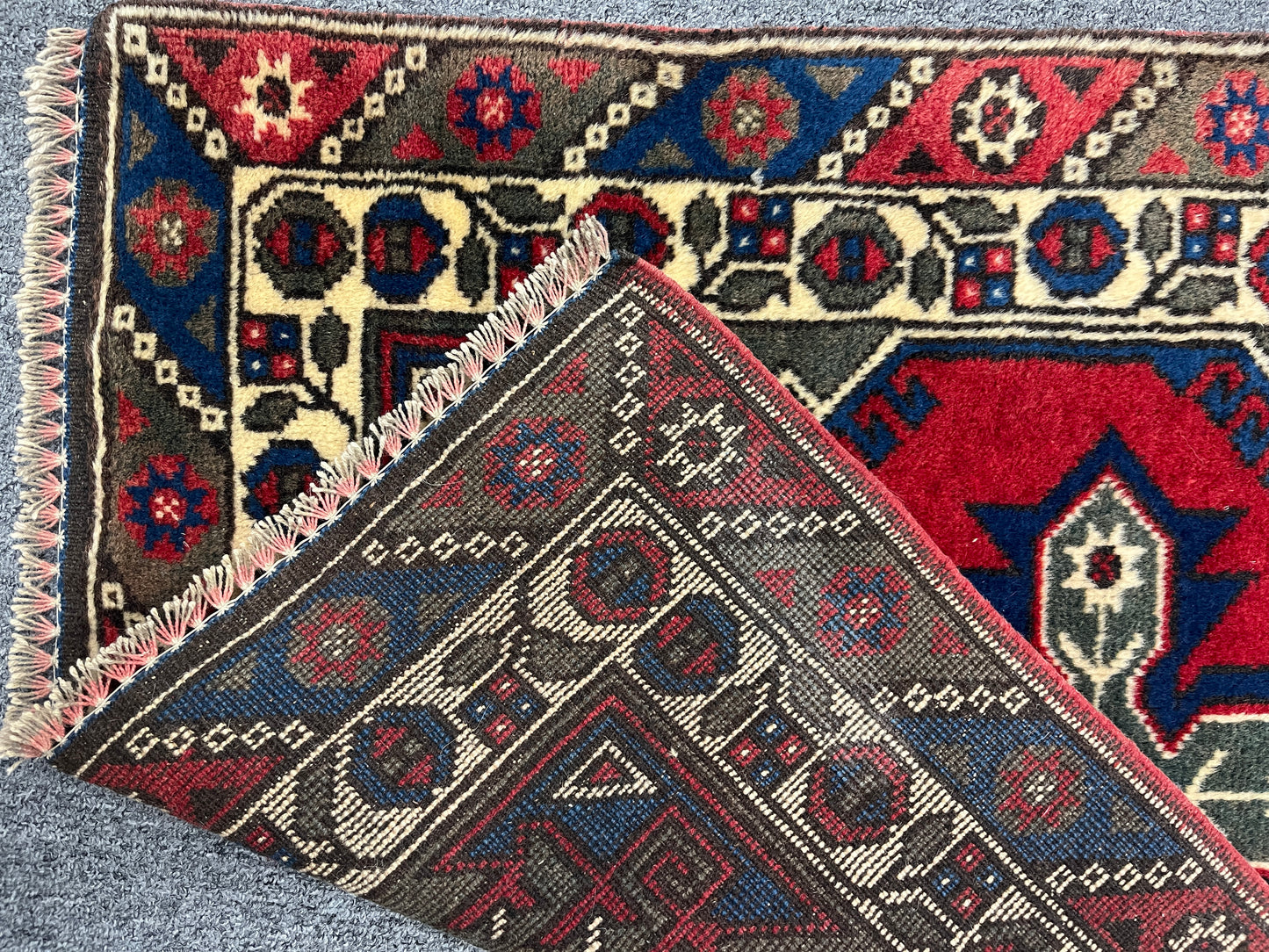 3' X 23' Runner Kurdi Tribal Handmade Wool Rug