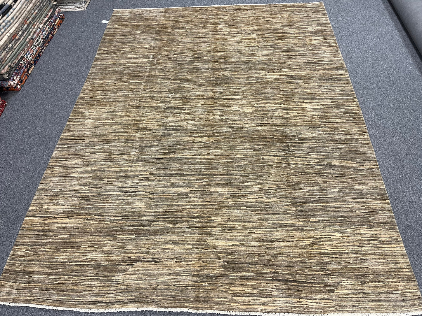 Contemporary Gabbeh 9X12 Natural Wool Color Handmade Rug # 14246