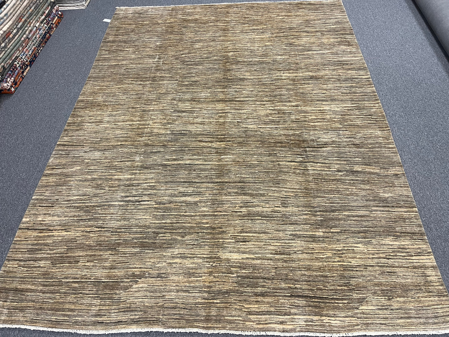 Contemporary Gabbeh 9X12 Natural Wool Color Handmade Rug # 14246