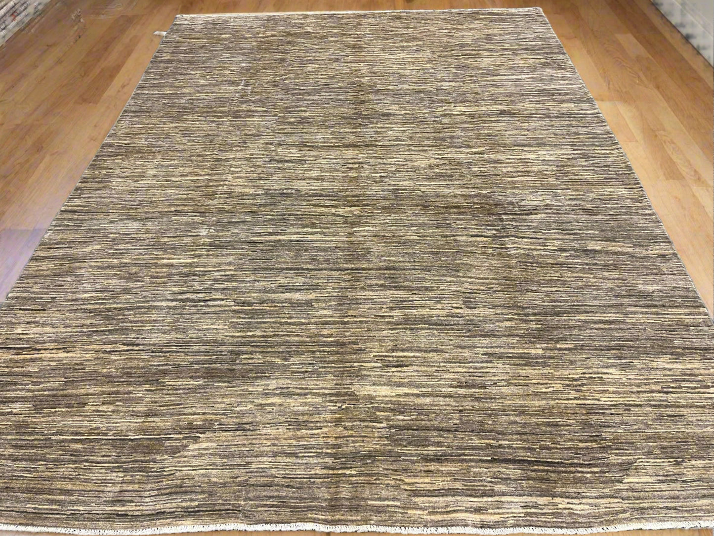 Contemporary Gabbeh 9X12 Natural Wool Color Handmade Rug # 14246
