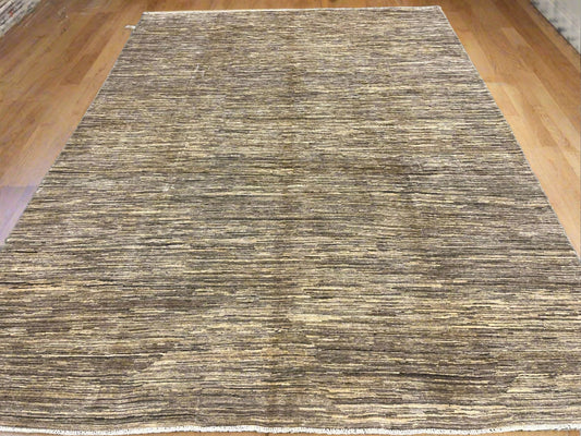 Contemporary Gabbeh 9X12 Natural Wool Color Handmade Rug # 14246