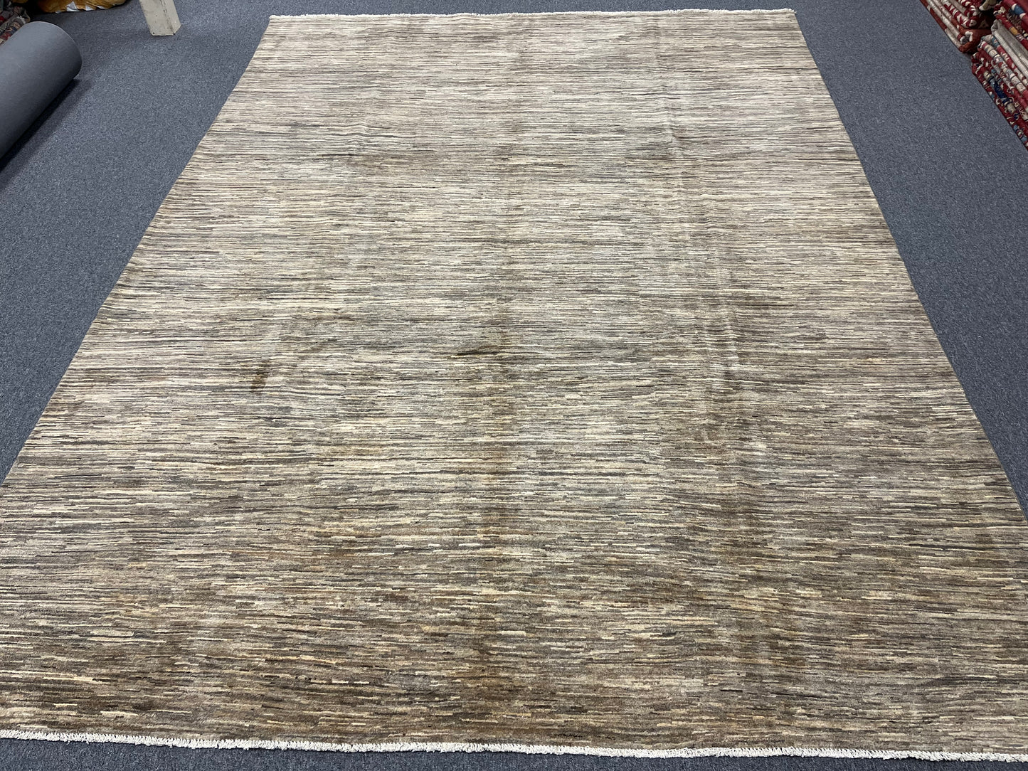 Contemporary Gabbeh 9X12 Natural Wool Color Handmade Rug # 14246