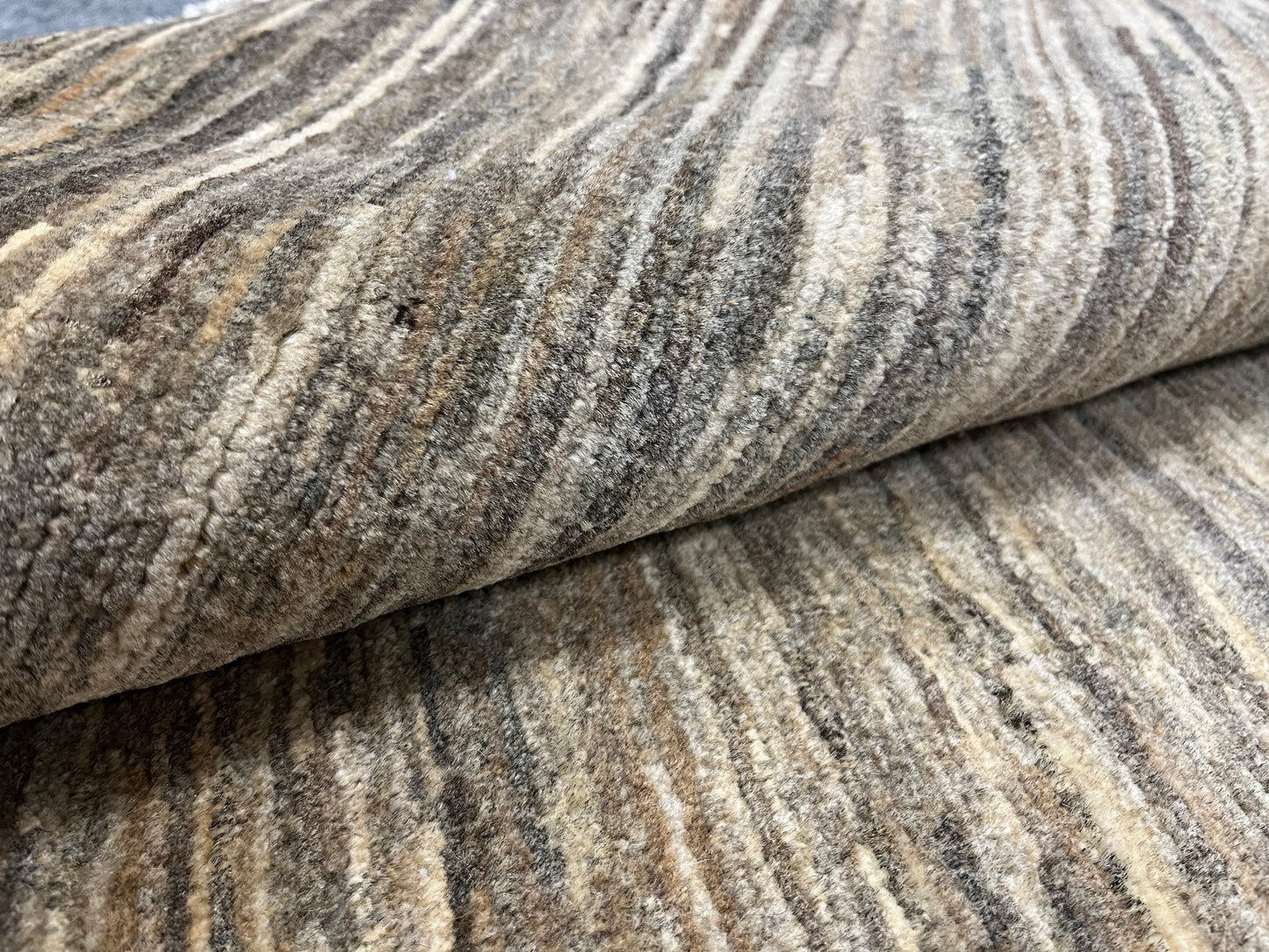 Contemporary Gabbeh 9X12 Natural Wool Color Handmade Rug # 14246