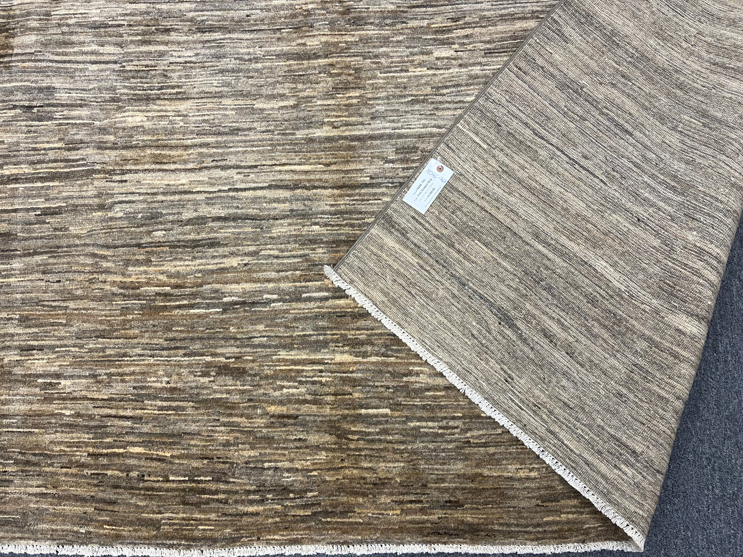 Contemporary Gabbeh 9X12 Natural Wool Color Handmade Rug # 14246