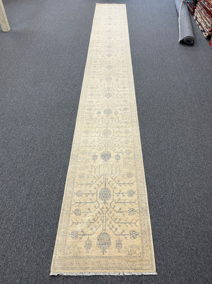 Oushak 2' 5"X19' Handmade Wool Runner Rug # 14600