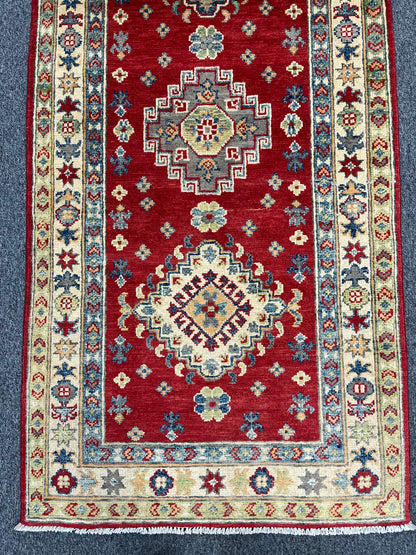 Kazak Red 2' 8"X8' Handmade Wool Runner Rug # 13623