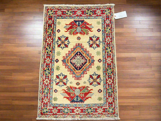 Kazak 2X3 Geometric Handmade Wool Rug # 13800