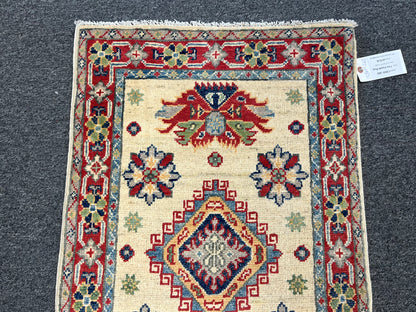 Kazak 2X3 Geometric Handmade Wool Rug # 13800