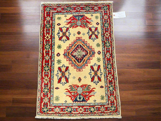 Kazak 2X3 Geometric Handmade Wool Rug # 13796