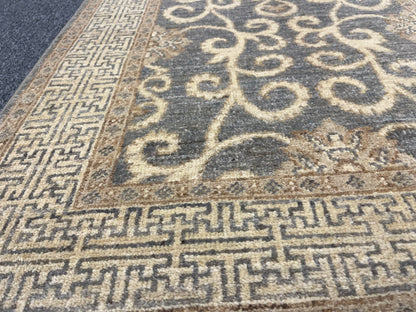 Gray Oushak Runner 2'8"X10' Handmade Wool Rug # 14278