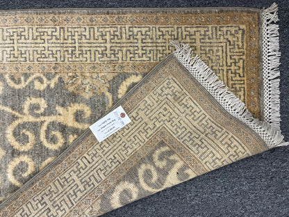 Gray Oushak Runner 2'8"X10' Handmade Wool Rug # 14278