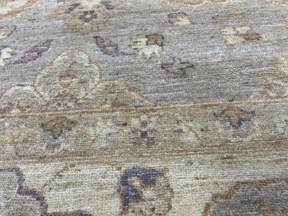 Chobi Silver Gray/Ivory 9X12 Handmade Wool Rug # 14327