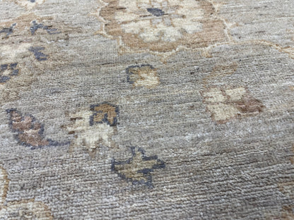 Chobi Silver Gray/Ivory 9X12 Handmade Wool Rug # 14327