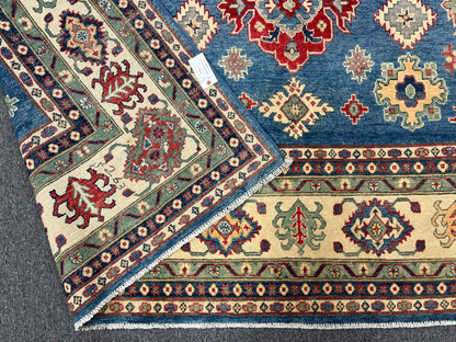Light Blue Kazak 10X14 Handmade Wool Rug # 13886