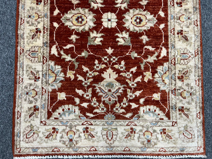Oushak Chobi Runner 2' 6"X13' Handmade Wool Rug # 14340