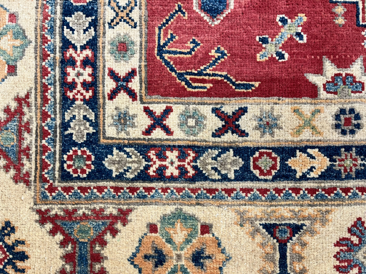 Geometric Red 8X10 Kazak Oriental Rug # 13660