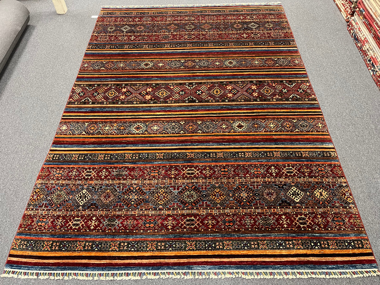 Khorjin Multicolor 9X12 Handmade Wool Rug # 13452