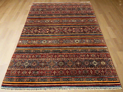 Khorjin Multicolor 9X12 Handmade Wool Rug # 13452