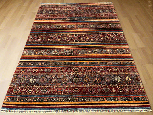 Khorjin Multicolor 9X12 Handmade Wool Rug # 13452