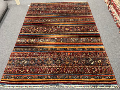 Khorjin Multicolor 9X12 Handmade Wool Rug # 13452