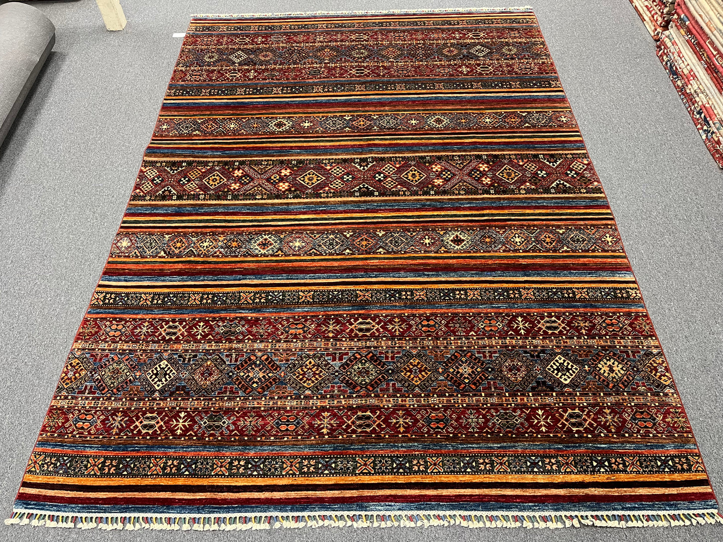 Khorjin Multicolor 9X12 Handmade Wool Rug # 13452