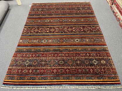 Khorjin Multicolor 9X12 Handmade Wool Rug # 13452