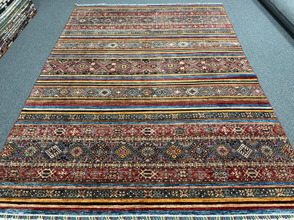 Khorjin Multicolor 9X12 Handmade Wool Rug # 13452