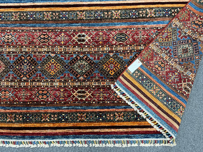 Khorjin Multicolor 9X12 Handmade Wool Rug # 13452