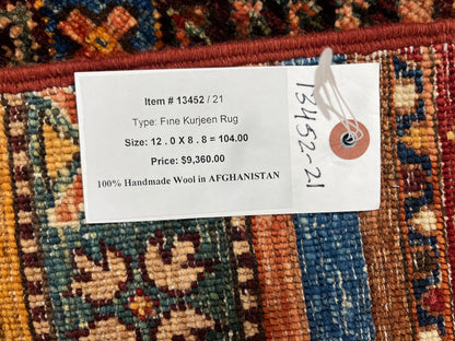 Khorjin Multicolor 9X12 Handmade Wool Rug # 13452
