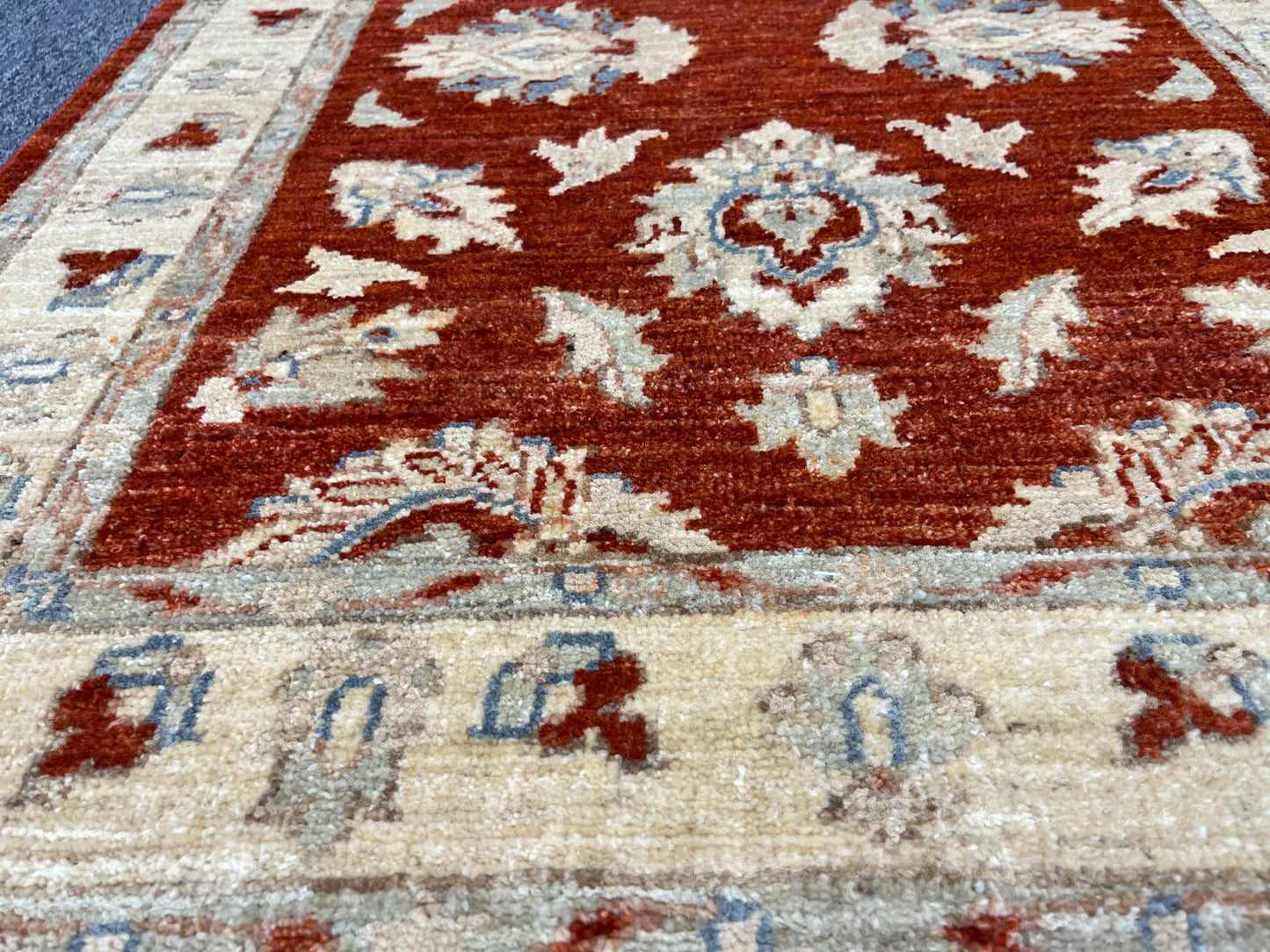 Rust Chobi Runner 2' 7"X10' Handmade Wool Rug # 10578