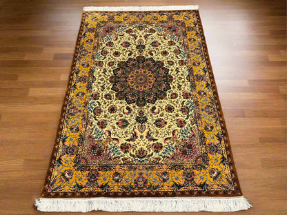 5X8 Silk Handloom Multicolor Rug # 14359
