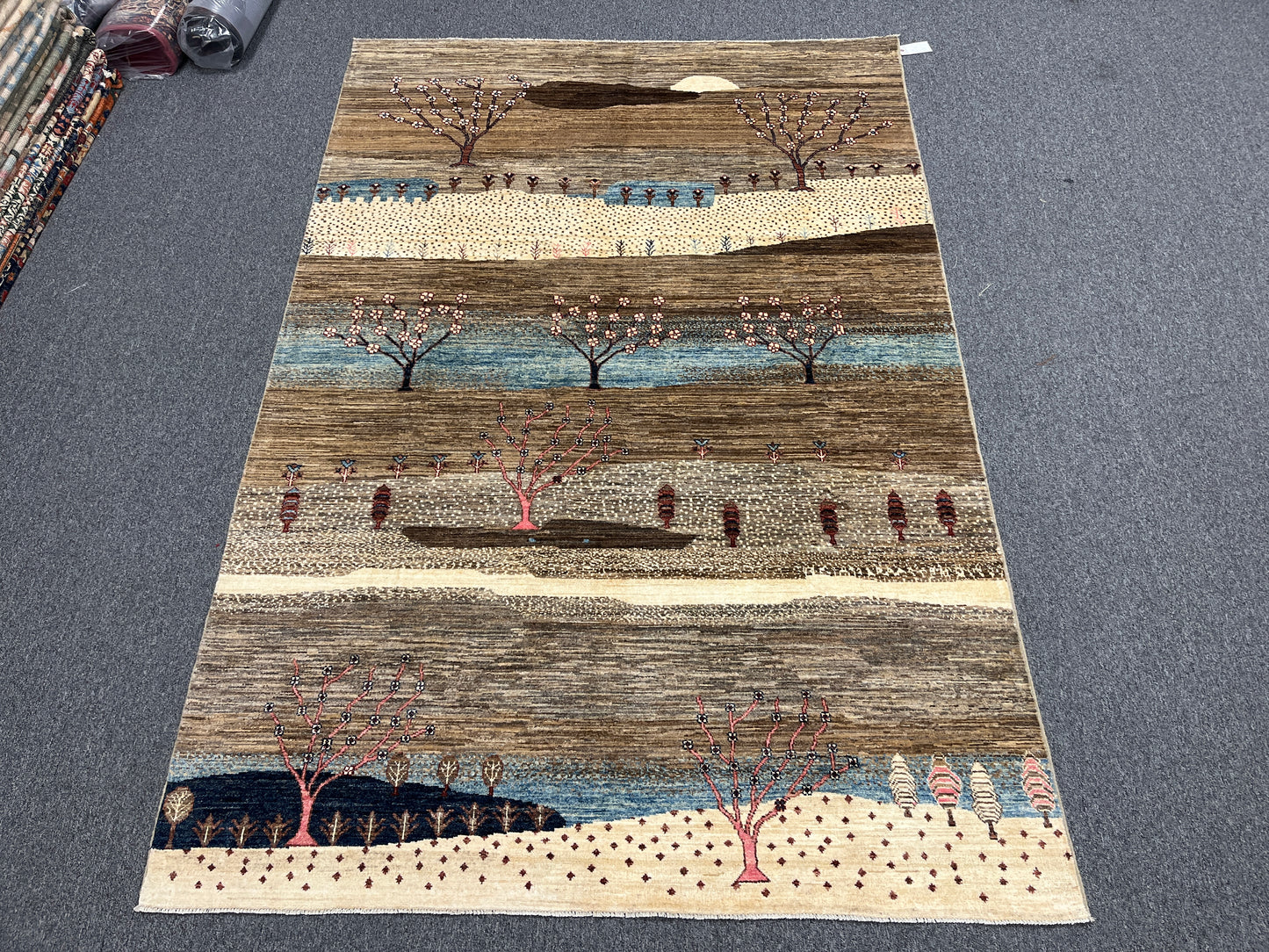 6X9 Gabbeh Loribaft Handmade Wool Tribal Rug # 14380