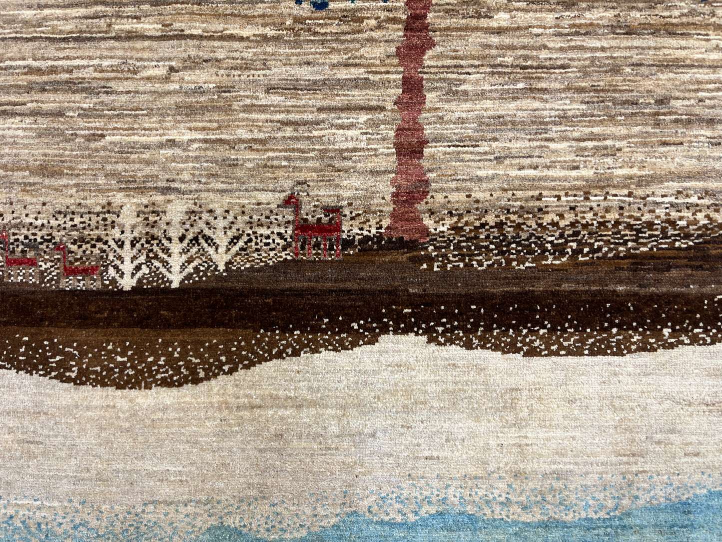5X7 Gabbeh Loribaft Handmade Wool Tribal Rug # 14435