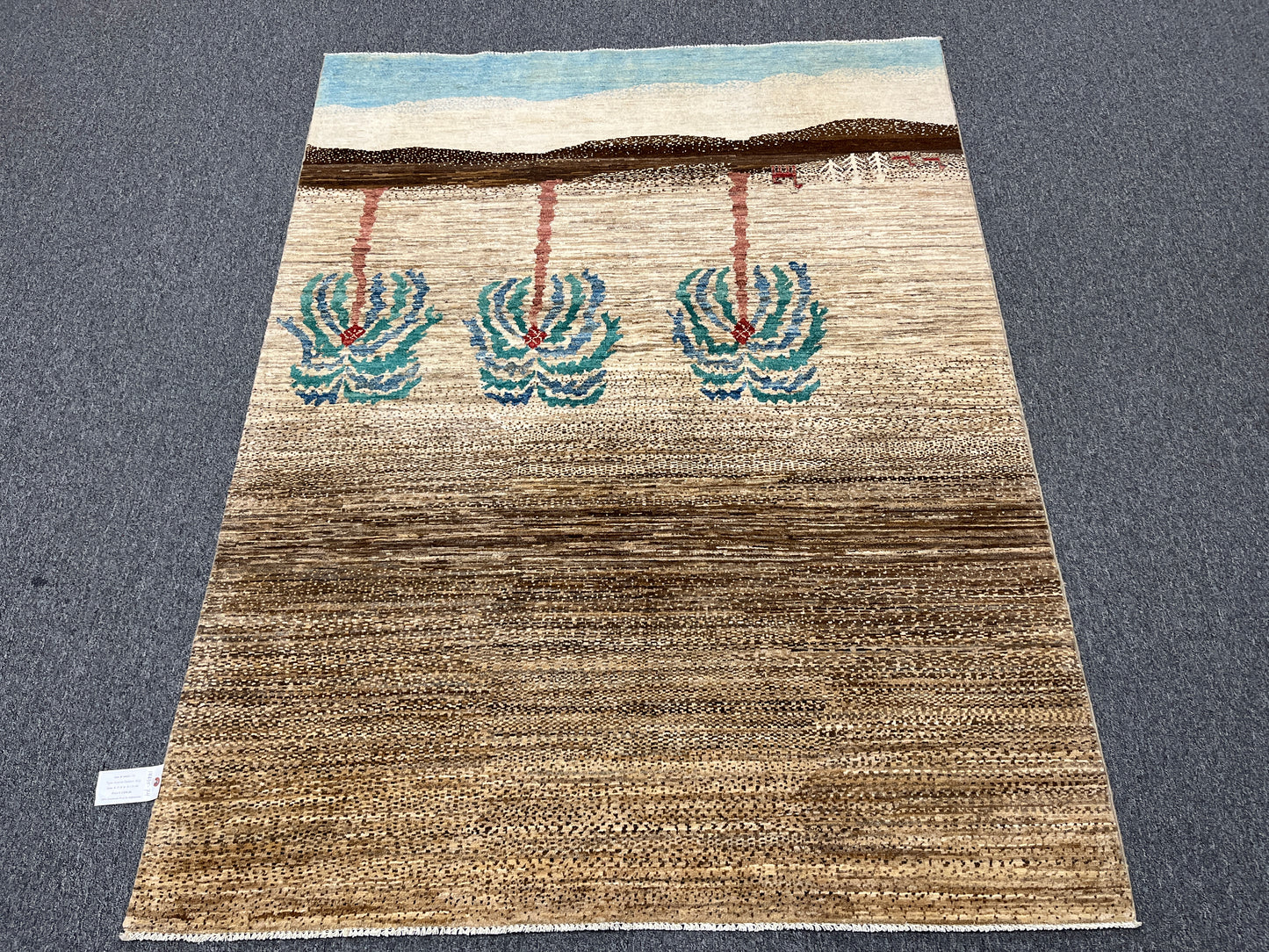 5X7 Gabbeh Loribaft Handmade Wool Tribal Rug # 14435