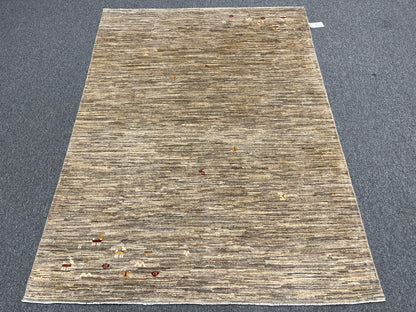 5X7 Gabbeh Loribaft Handmade Wool Tribal Rug # 14372