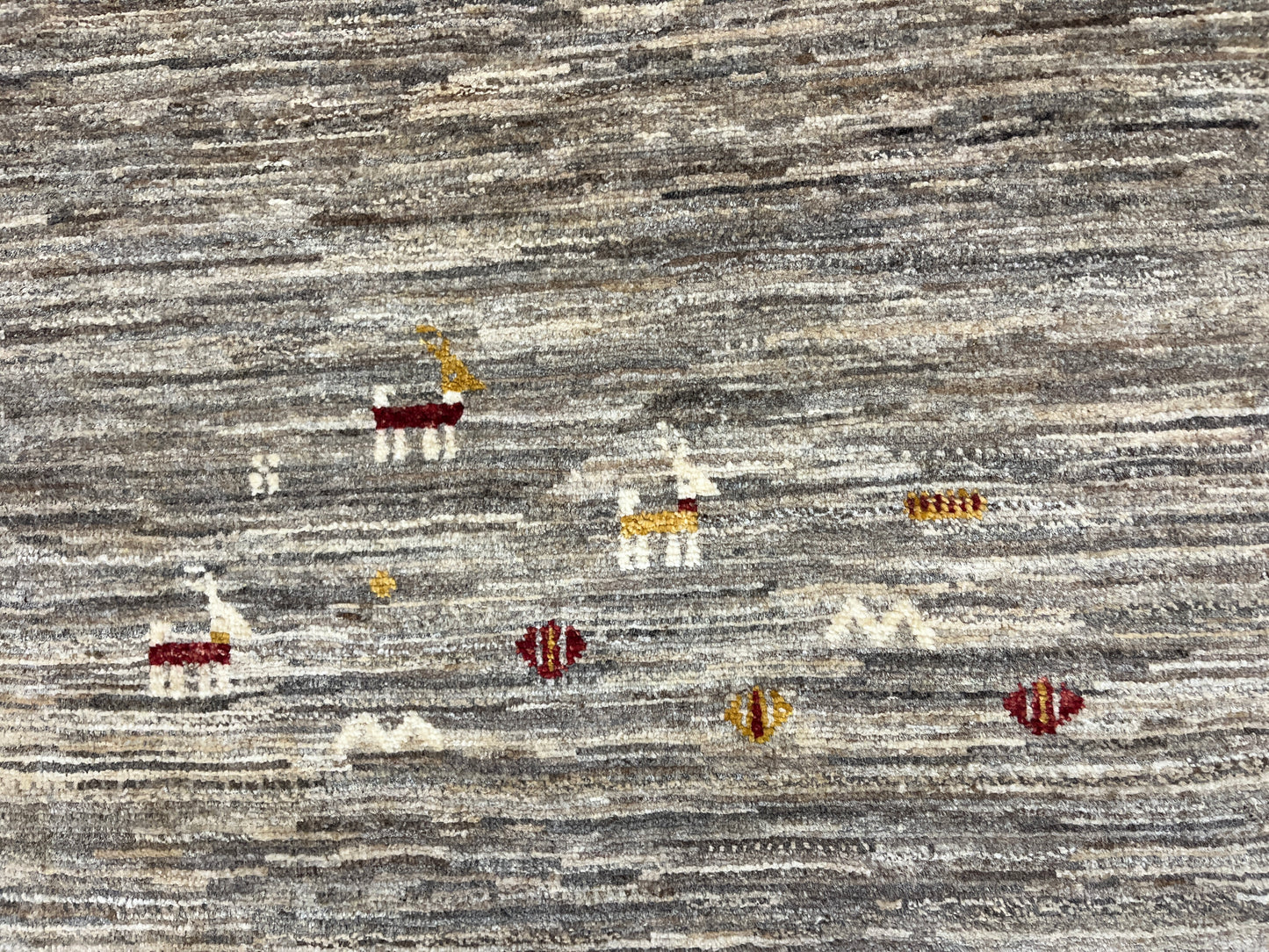 5X7 Gabbeh Loribaft Handmade Wool Tribal Rug # 14372