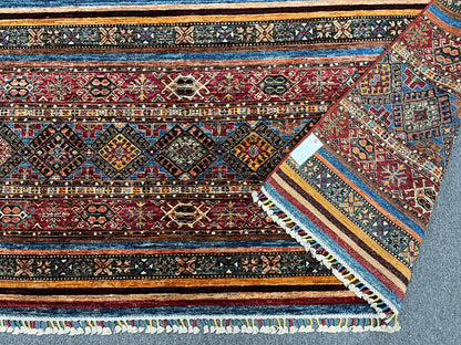 Khorjin Multicolor 9X12 Handmade Wool Rug # 13452