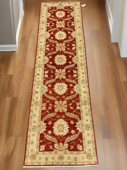 Oushak Chobi 2'8" x 10' Handmade Wool Runner Rug # 10284