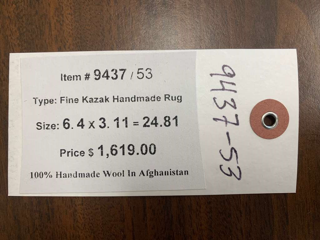 4X6 Kazak Handmade Wool Rug # 9437