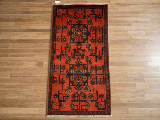 2 X 3 Khall Tribal Handmade Wool Rug # 12377