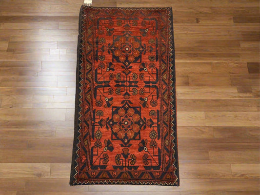 2 X 3 Khall Tribal Handmade Wool Rug # 12308