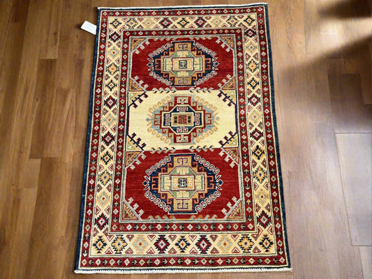 3X4 Kazak Handmade Wool Rug # 12577