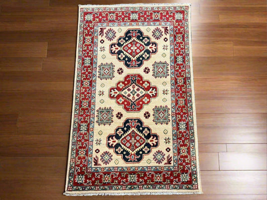 3' X 4' Kazak Handmade Wool Rug # 12724