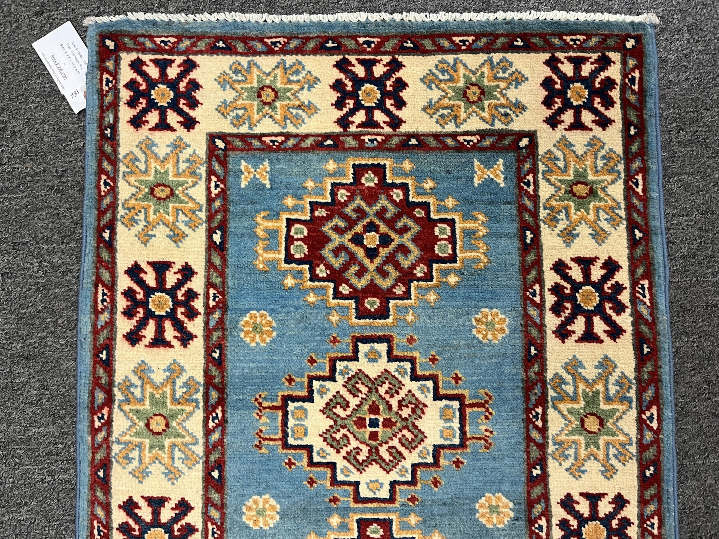2' X 3' Fine Kazak Handmade Wool Rug # 12648