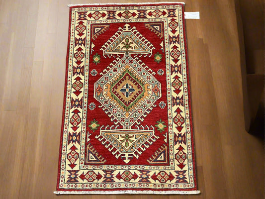 3X4 Kazak Handmade Wool Rug # 13028