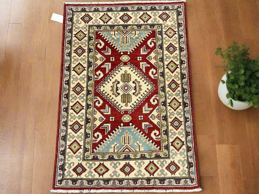 3X4 Kazak Handmade Wool Rug # 13331