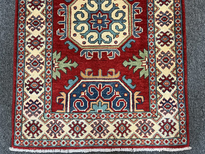 3X4 Red Kazak Handmade Wool Rug # 13020